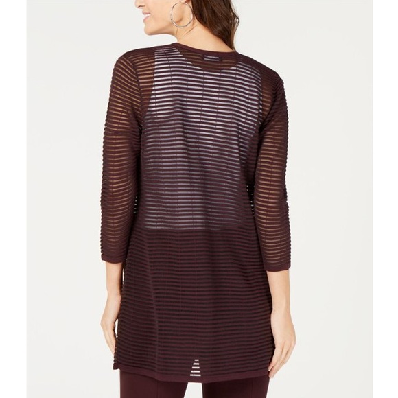 ALFANI Womens 3/4 Sleeve Open Cardigan - Picture 2 of 7